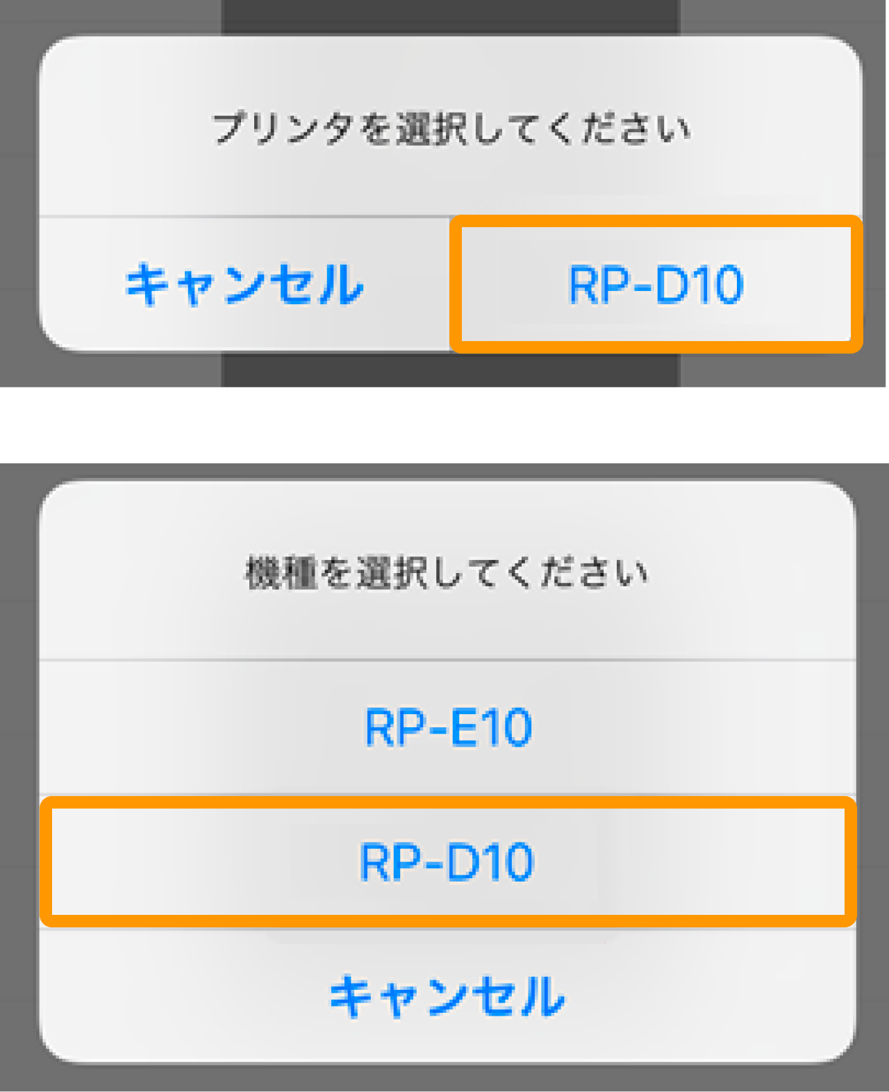 05 Airペイ ポイント プリンタを選択してください RP-D10 機種を選択してください RP-D10